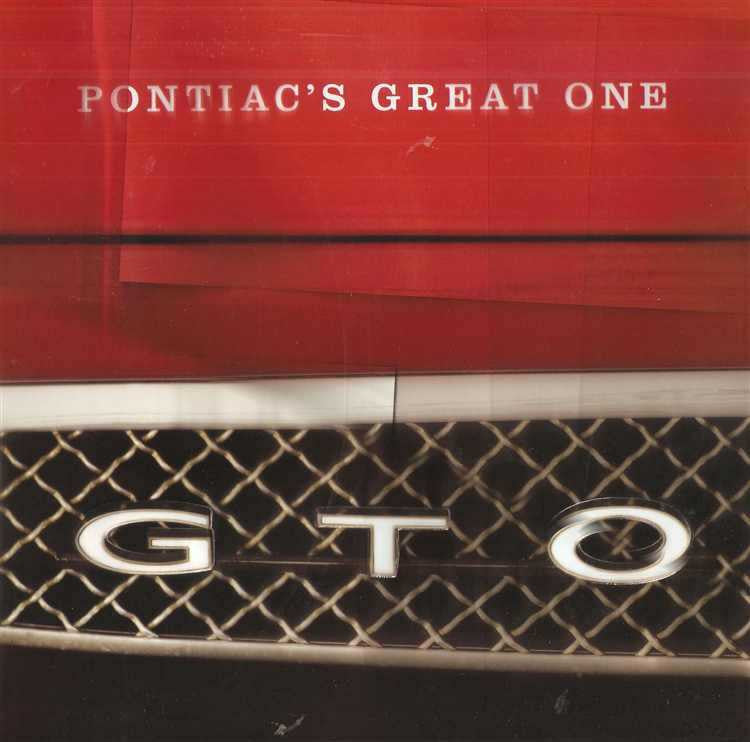 GTO: Pontiac's Great One