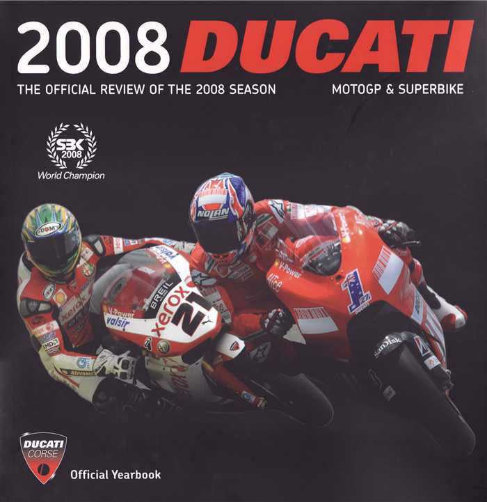 Ducati 2008 official yearbook with MotoGP and Superbike cover art