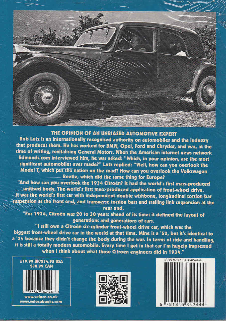 Andre Lefebvre and the cars he created for Voison and Citroen back cover