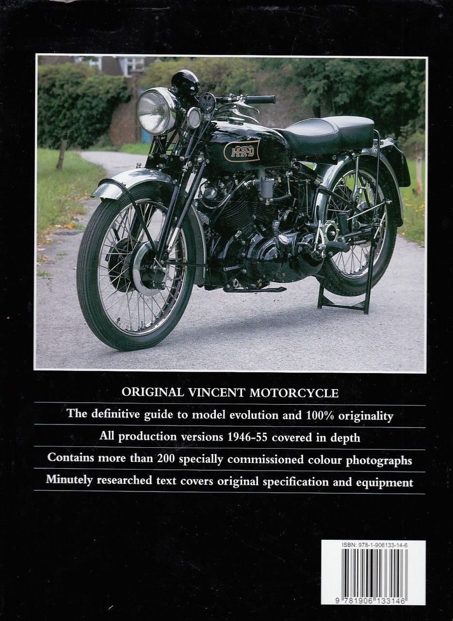 Motorcycle restoration guidebook with dark green classic motorcycle cover photo and title