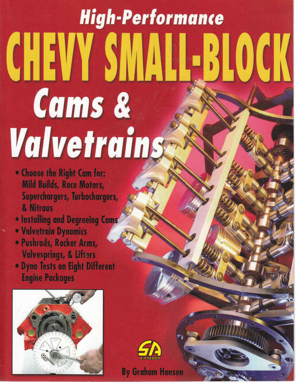 High-Performance Chevy Small-Block Cams & Valvetrains book cover with engine parts