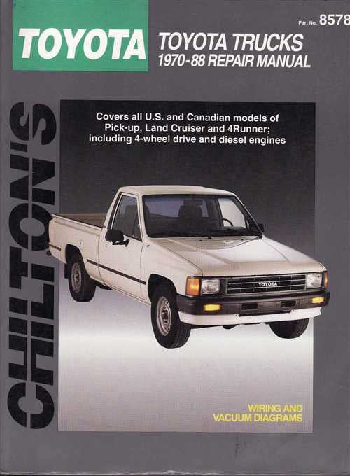 Toyota Trucks 1970 - 1988 Workshop Manual