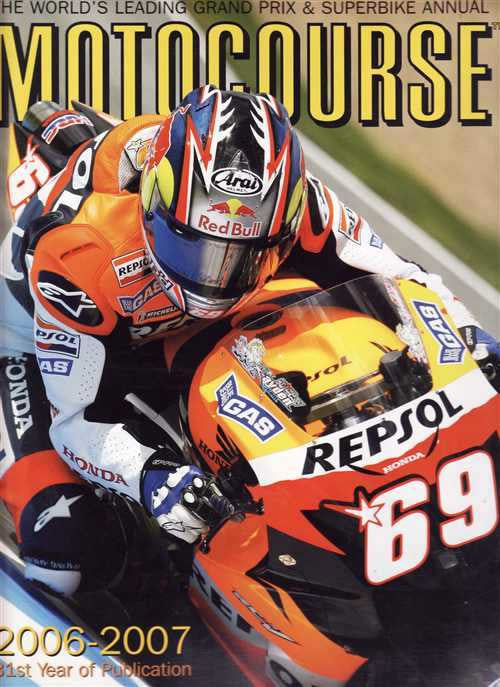 Motocourse Grand Prix & Superbike annual cover with racing rider and motorcycle number 69