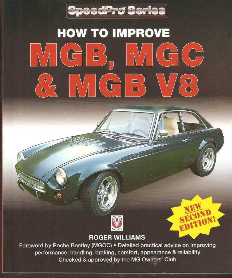 Classic car performance guide book cover with green sports car and large title text