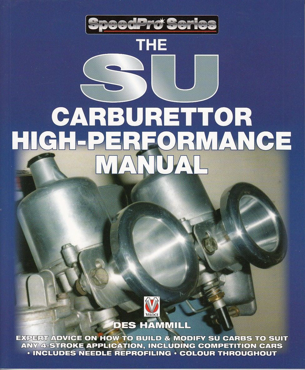 SU carburettor high-performance manual, front cover with carburettor close-up