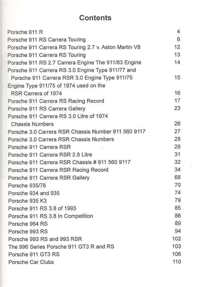 Porsche 911RS, 911RSR, 964RS, 993RS and 996RS: Development and Racing
