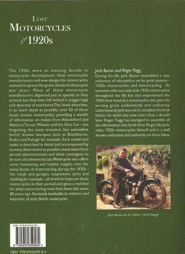 Lost Motorcycles Of The 1920s