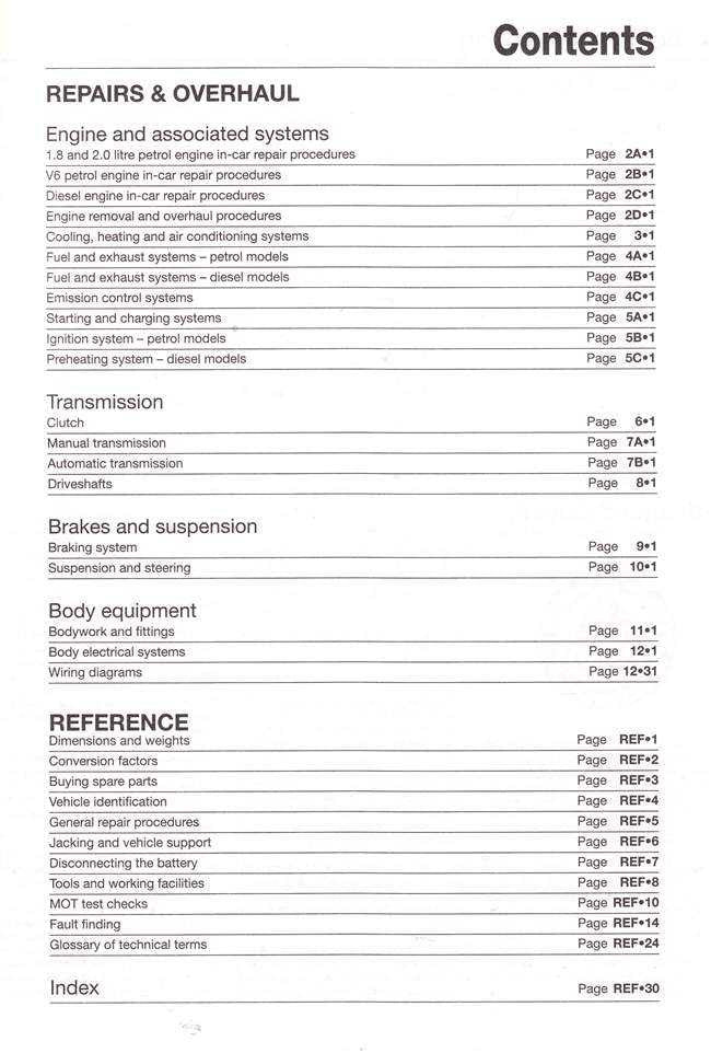 Ford Mondeo 2003 - 2007 Workshop Manual
