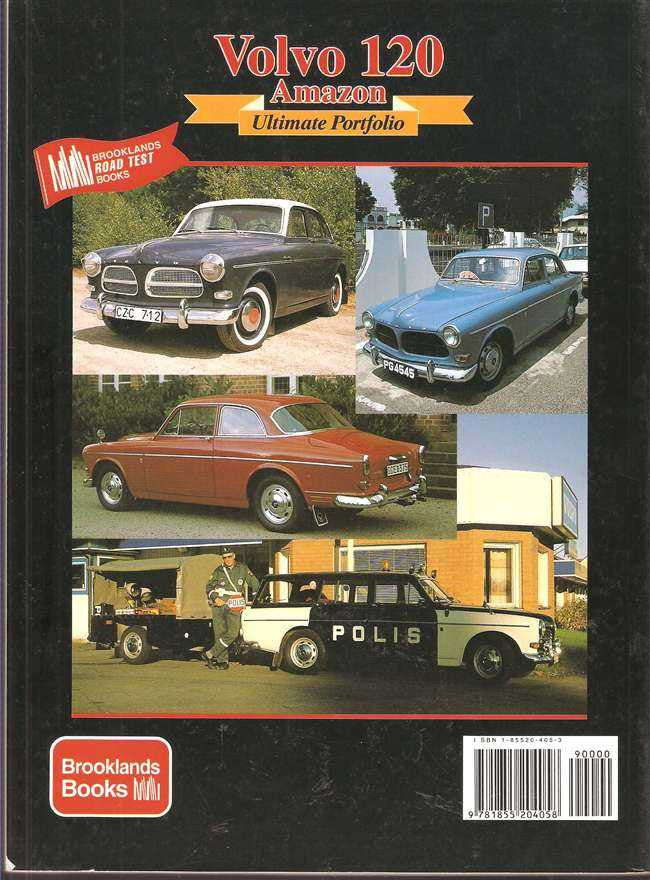 Volvo 120 Amazon Ultimate Portfolio book cover with four classic car photos