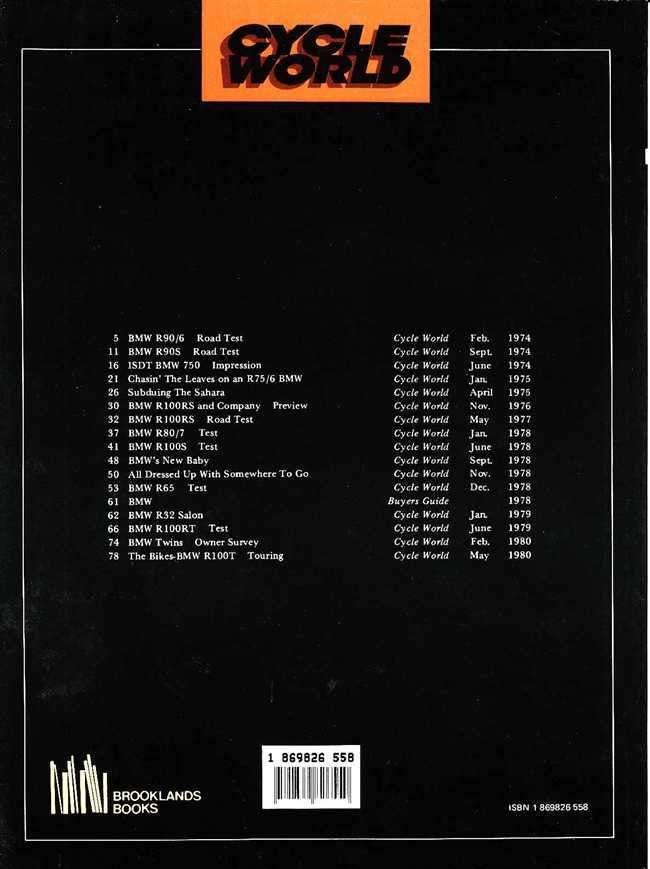 Cycle World On BMW 1974 - 1980