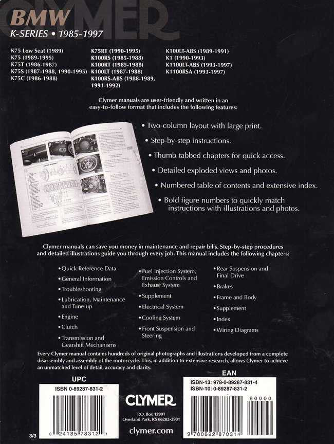 Workshop manual page with illustrations and guide text, Clymer logo