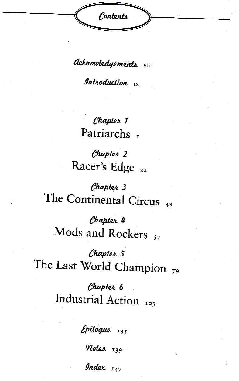 Nonfiction book page with table of contents, chapters and index listings