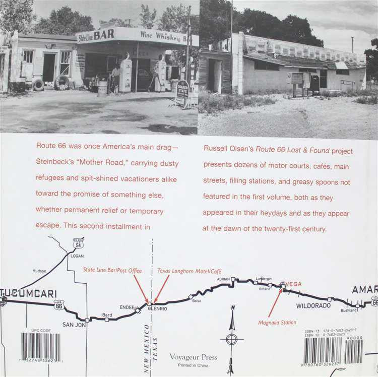 Book page spread with text and route map diagram