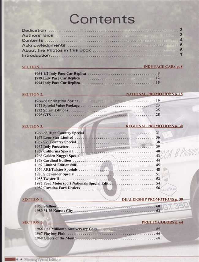 Mustang Special Editions