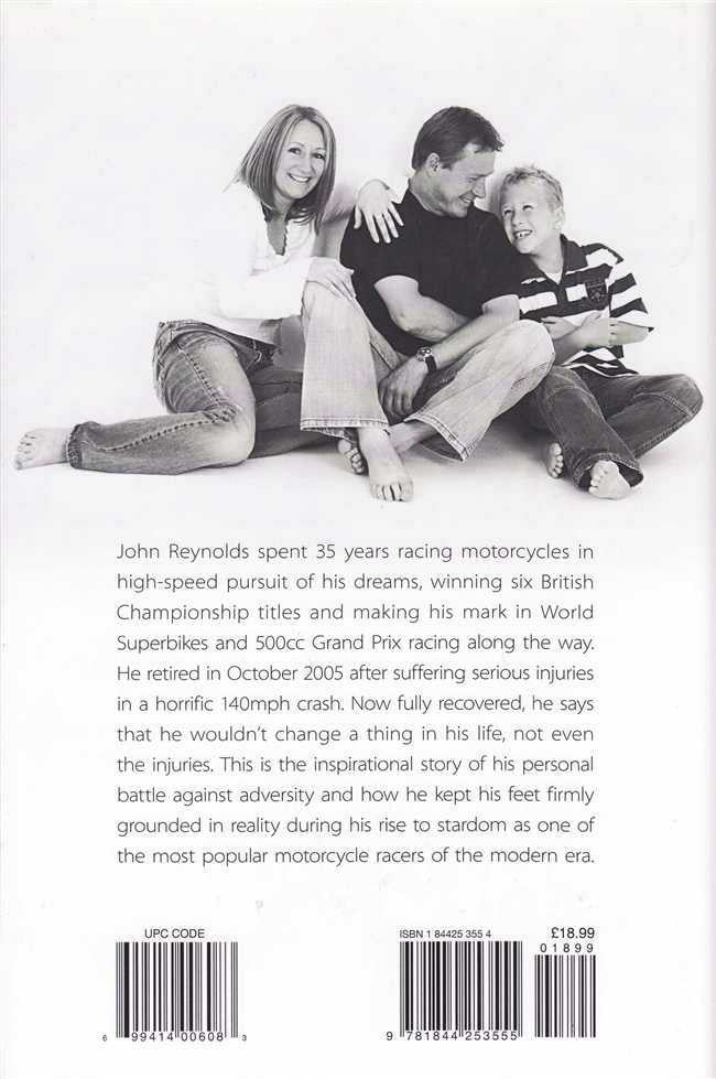 Autobiography book back cover with barcode and short biography text