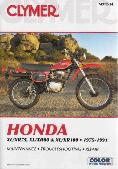 Honda XL75, XR75, XL80S, XR80, XR80R, XL100S, XR100, XR100R 1975 - 1991 Workshop Manual
