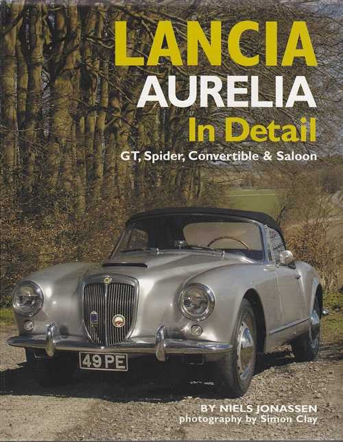 Lancia Aurelia book cover featuring a classic silver car front