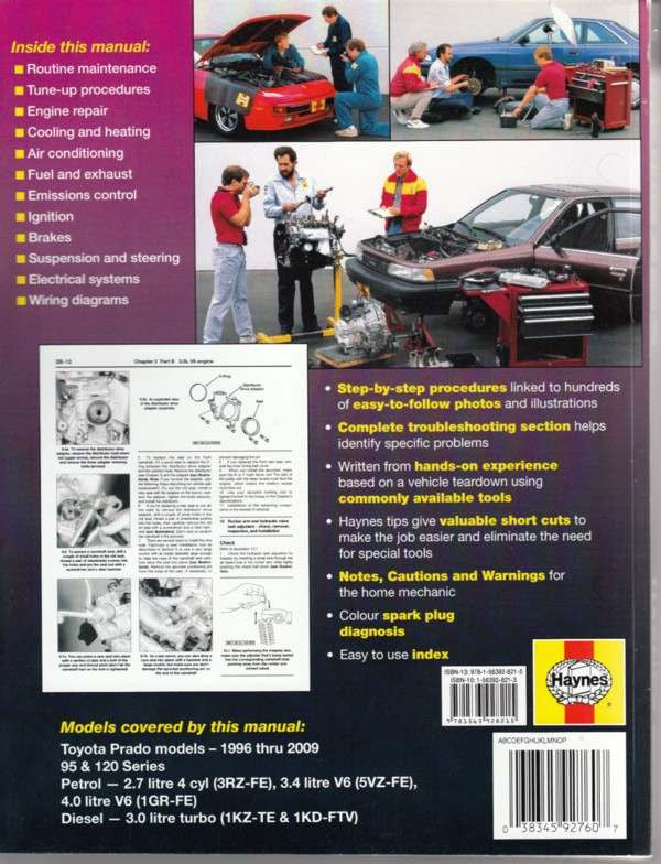 Toyota Prado 1996 - 2006 Workshop Manual back cover