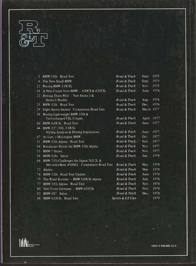 Road &amp; Track On BMW Cars 1975 - 1978