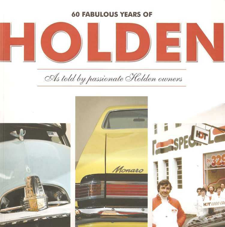 Book cover featuring large Holden title and vintage car photos across the front
