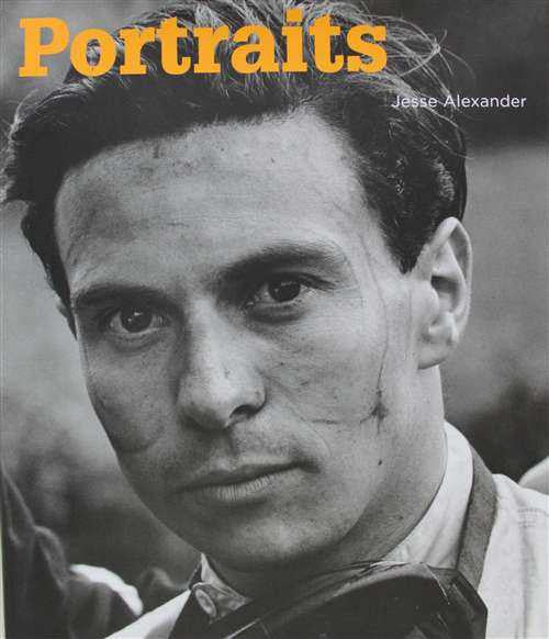 Paperback book cover close-up of a man’s face in black and white, Jesse Alexander title
