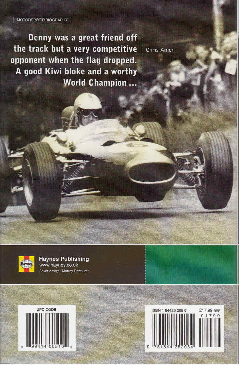 Memories Of The Bear: A Biography Of Denny Hulme Back Cover
