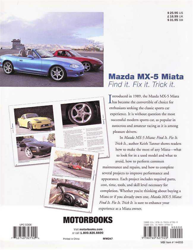 Mazda MX-5 Miata Find it. Fix it. Trick it