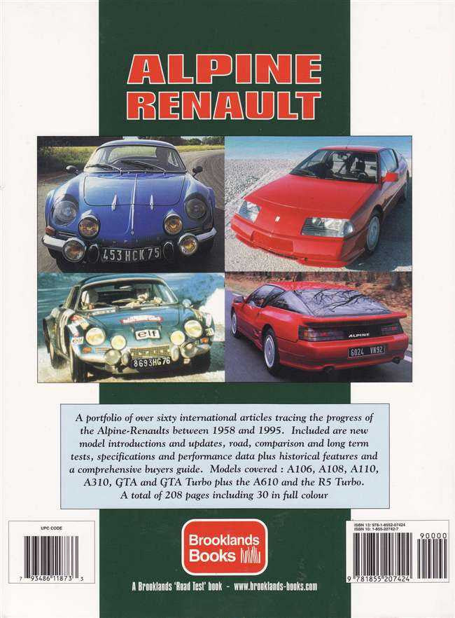 Alpine Renault Ultimate Portfolio 1958 - 1995