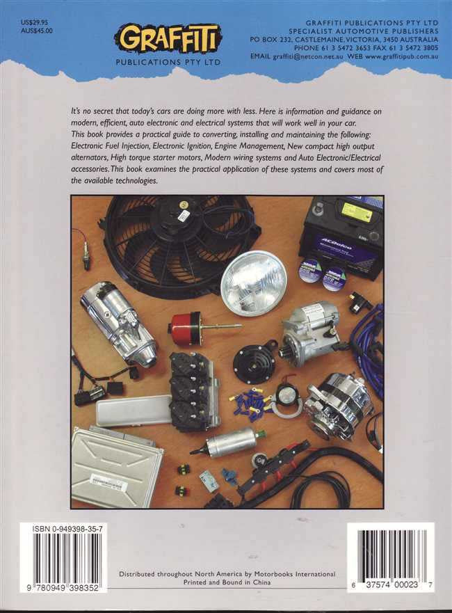 Automotive electrical systems guide book with Grafitti logo and parts illustration