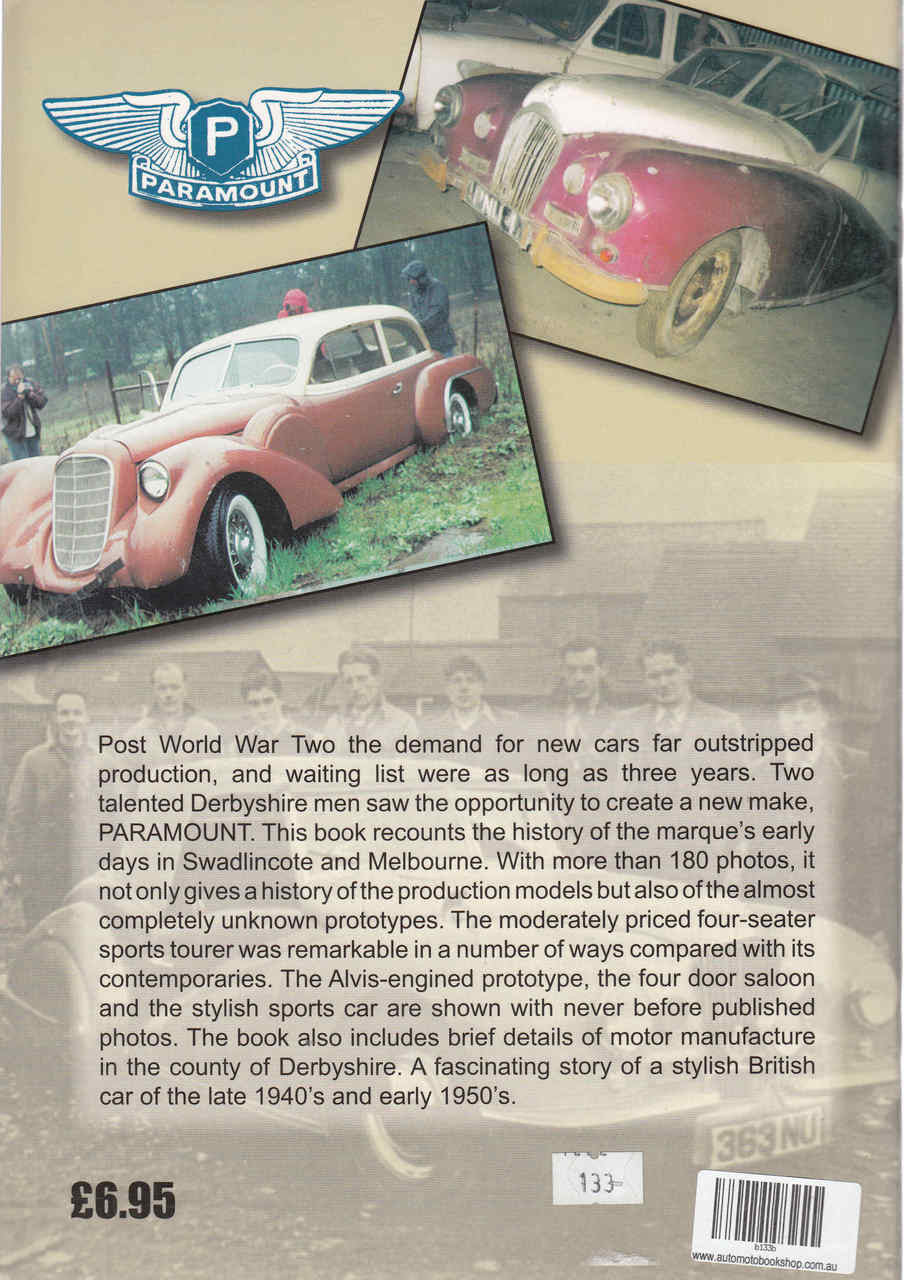 Paramount: Coachbuilt Cars from Derbyshire (Signed) Back