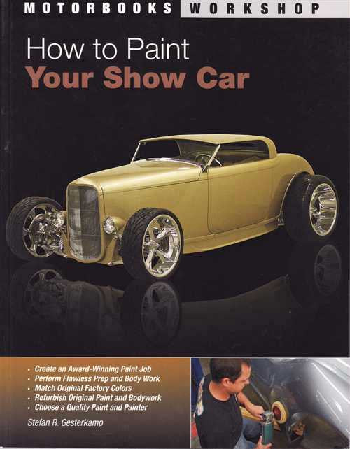 Show car painting instruction book cover with yellow classic car photo