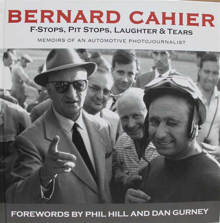 Two-volume memoir book front cover: Bernard Cahier title and racing portrait photo