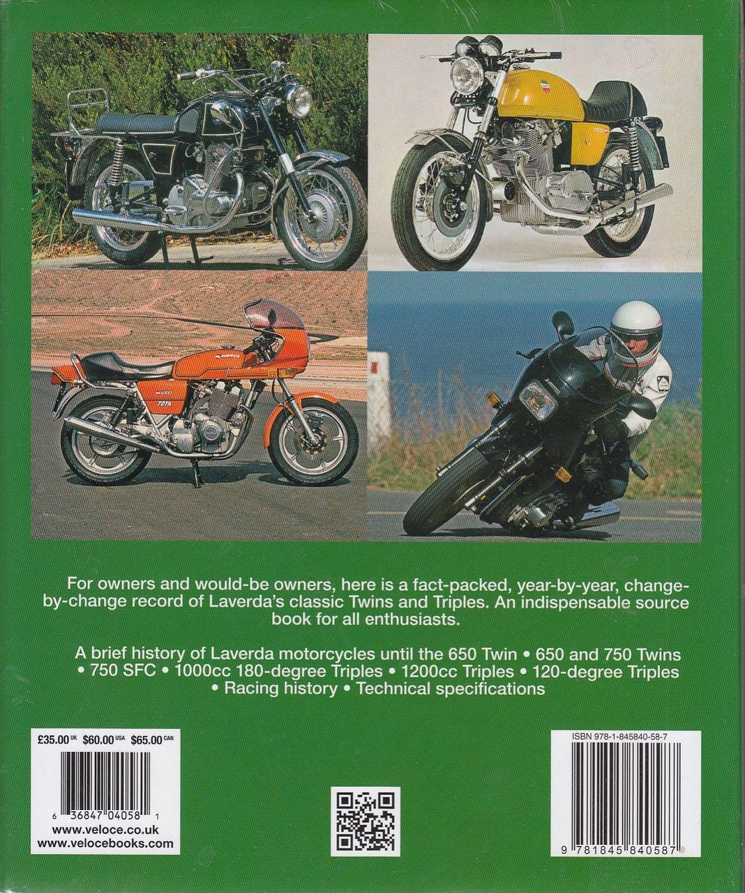 The Laverda 650 & 750cc Twins and 1000 & 1200 Triples Bible Back Cover