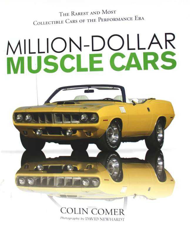Automotive book cover with yellow classic muscle car and author credit
