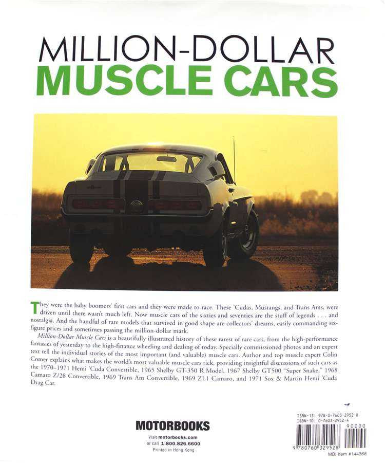 Automotive book cover with yellow muscle car and road text block