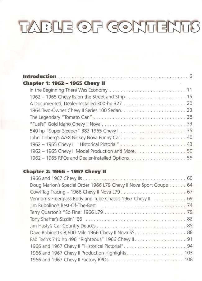 Chevy II Nova: Production Details, History and Performance for Every Model