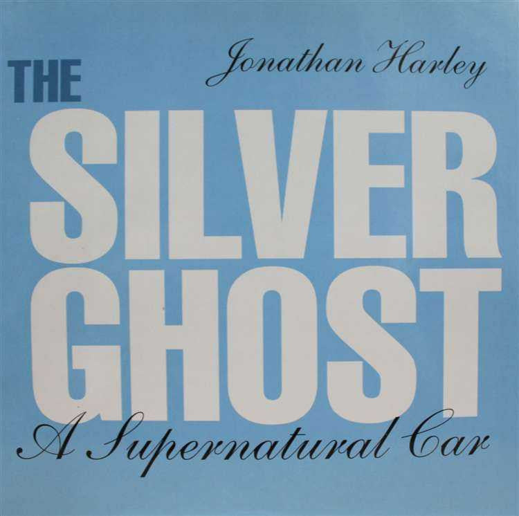 Paperback book cover with large Silver Ghost title and Jonathan Harley name