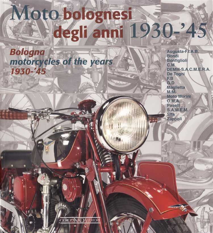 Motorcycle book cover with red vintage motorcycle and large title text
