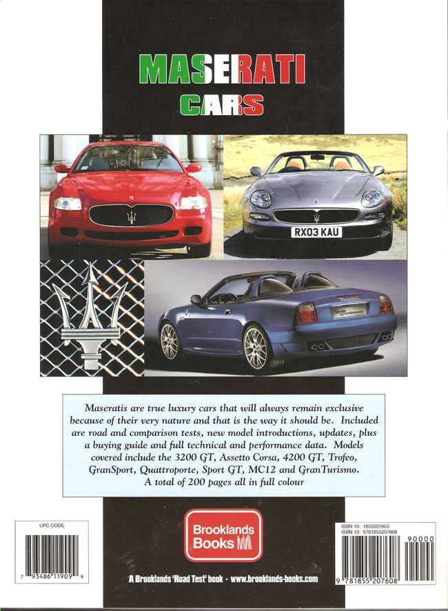 Maserati Cars Ultimate Portfolio 1999 - 2007