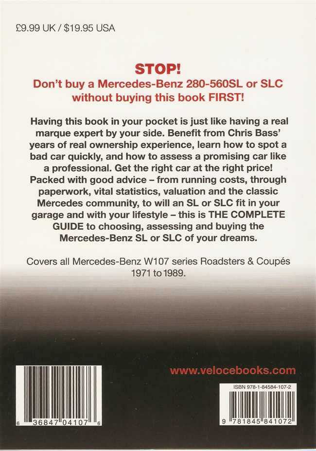 Mercedes-Benz 280SL - 560SL &amp; SLC : The Essential Buyer's Guide