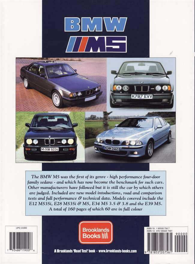 BMW M5 Gold Portfolio 1980–2003 book cover with BMW M5 logo and car photos