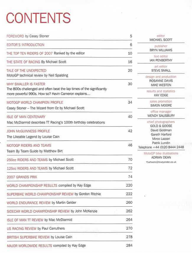 Motocourse 2007 - 2008 (32nd Year Of Publication): Grand Prix, Superbike Annual