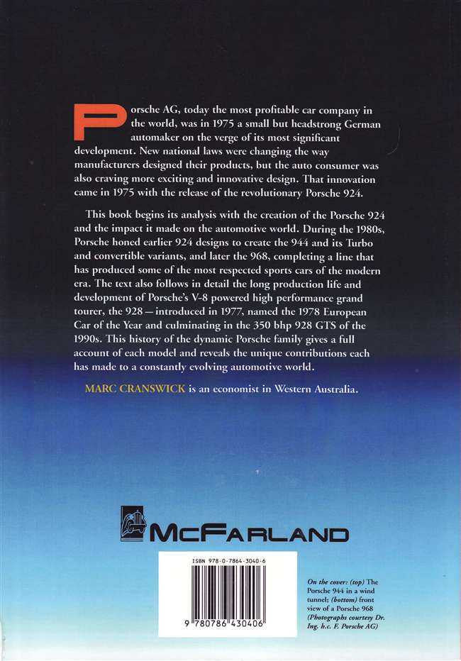 Book back cover with biography text, McFarlane logo, and barcode