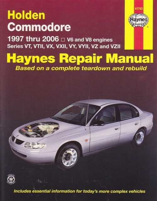 Holden Commodore VT, VX, VY, VZ Series V6 and V8 1997 - 2006 Workshop Manual