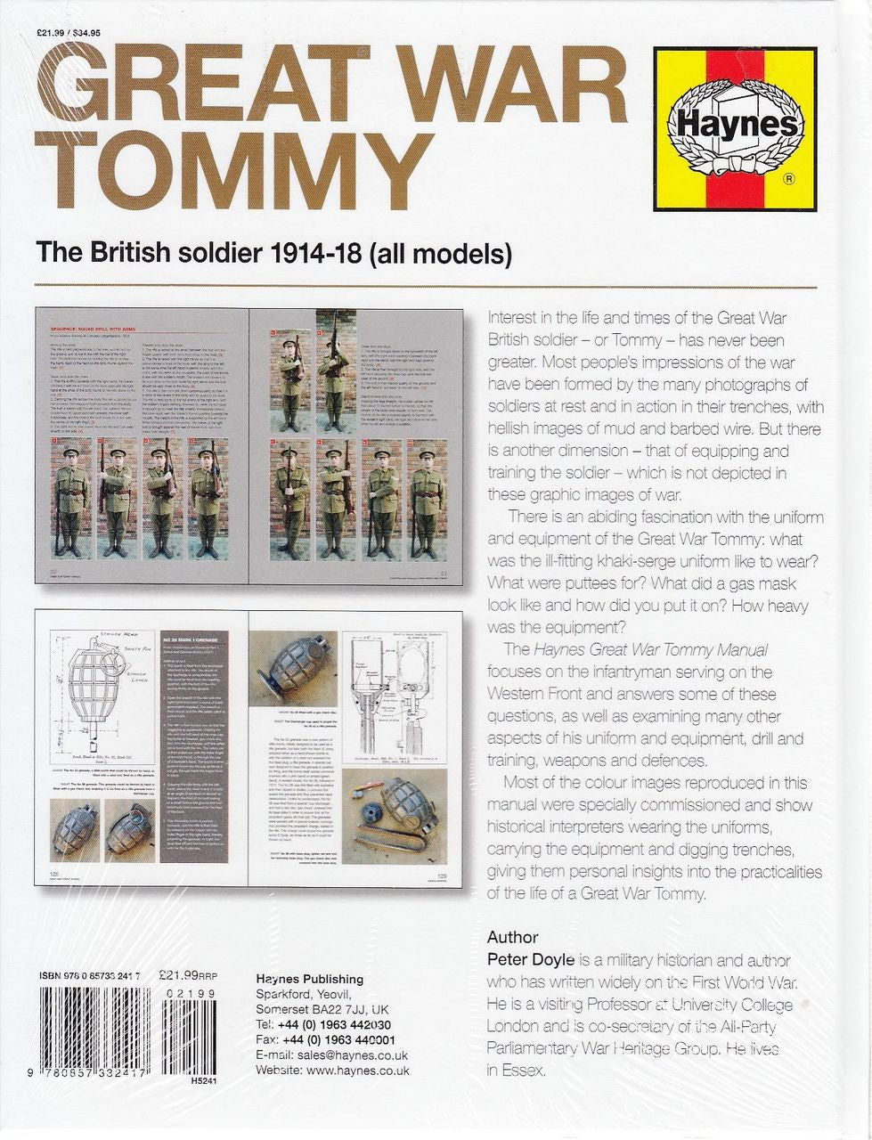 Great War Tommy The British Soldier 1914 - 1918 Owners' Workshop Manual Back Cover