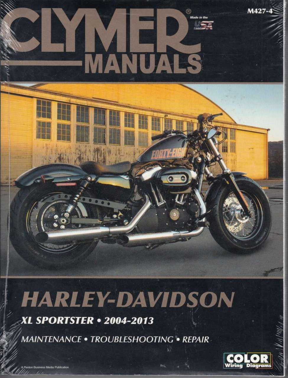 Harley-Davidson XL Sportster workshop manual, front cover with motorcycle photo