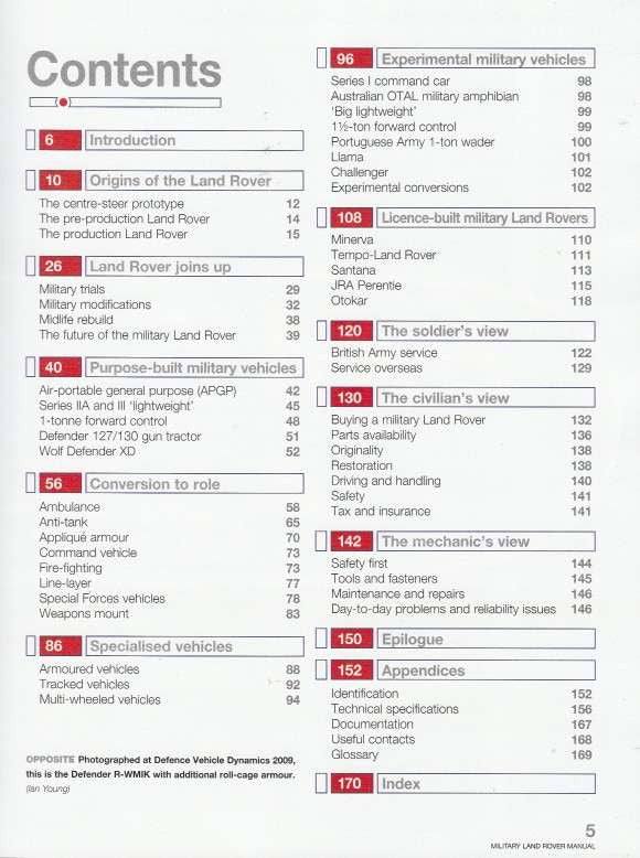 Military Land Rover 1948 onwards content