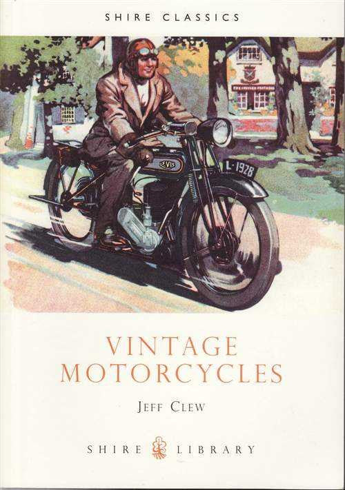 Vintage Motorcycles book front cover with rider on motorcycle and title lettering