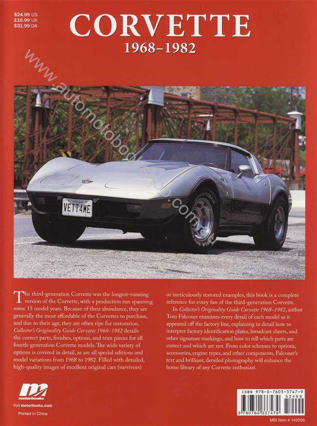 Corvette 1968 - 1982: Collector's Originality Guide