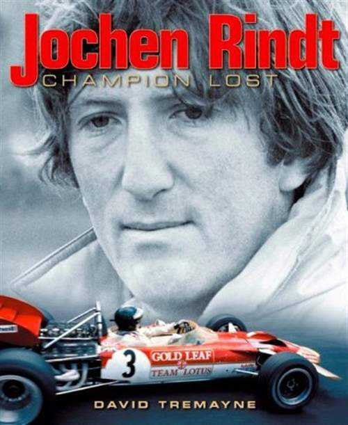 Motorsport memoir book cover with smiling portrait and red Formula 1 race car